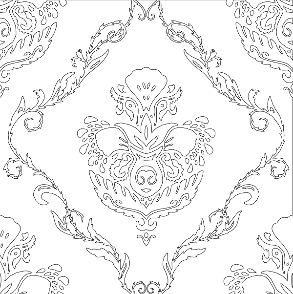 Vector Svg Floral Wallpaper Pattern