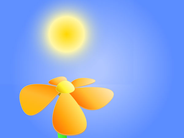 Vector Flower Under the Sun