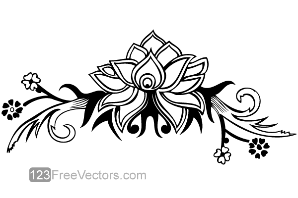 Hand Drawn Flower Design Vector