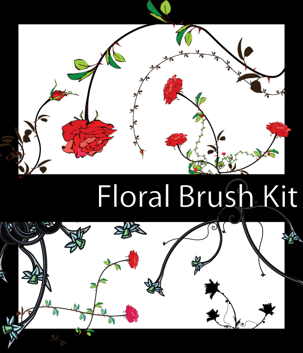 Floral Illustrator Brush Pack