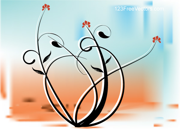 Vector Background with Floral Design