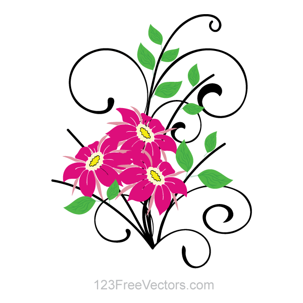 Flower Bouquet Vector Clip Art