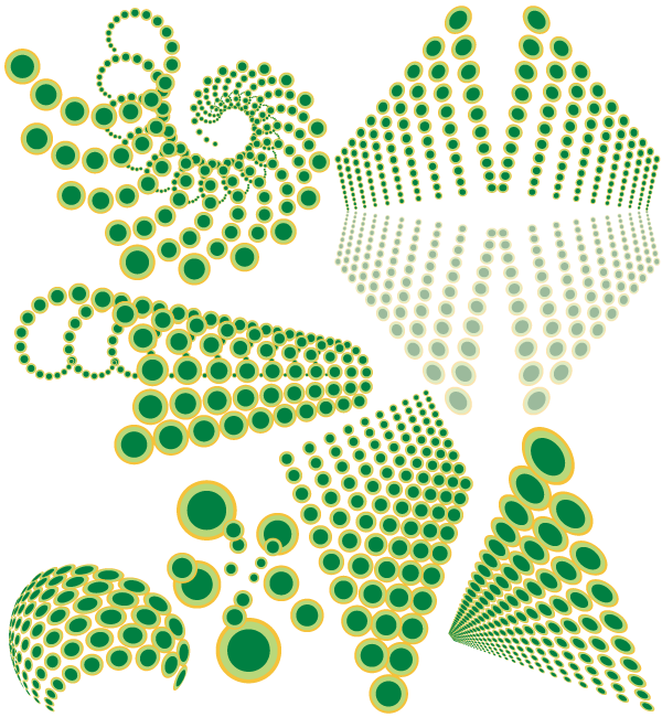 Free Vector Abstract Swirl Dots Designs Elements