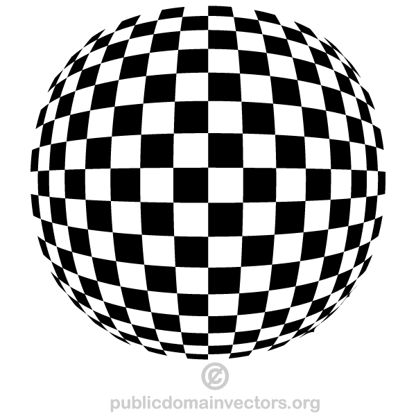 Checkered Spherical Shape Vector