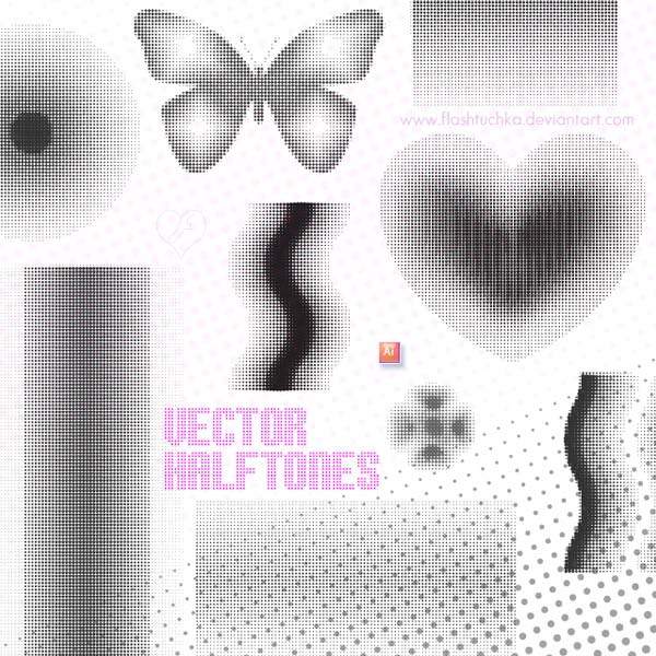 Dotted Halftones Vector