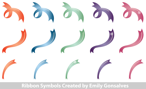 Ribbon Symbols Vector