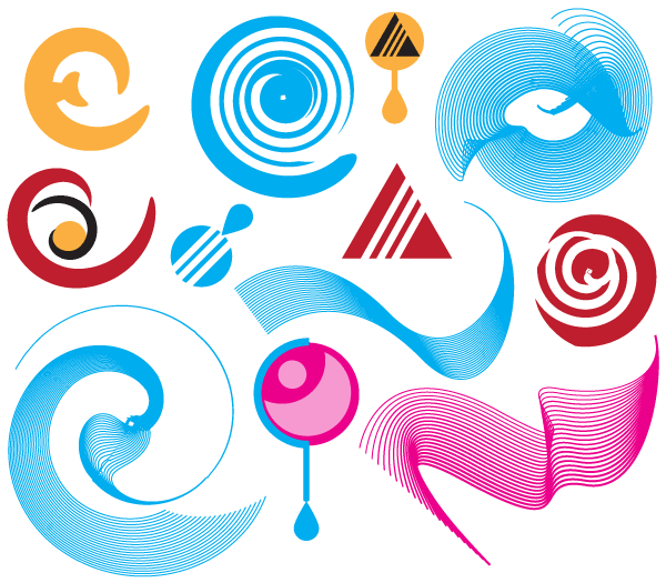 Abstract Vector Shapes Illustrator