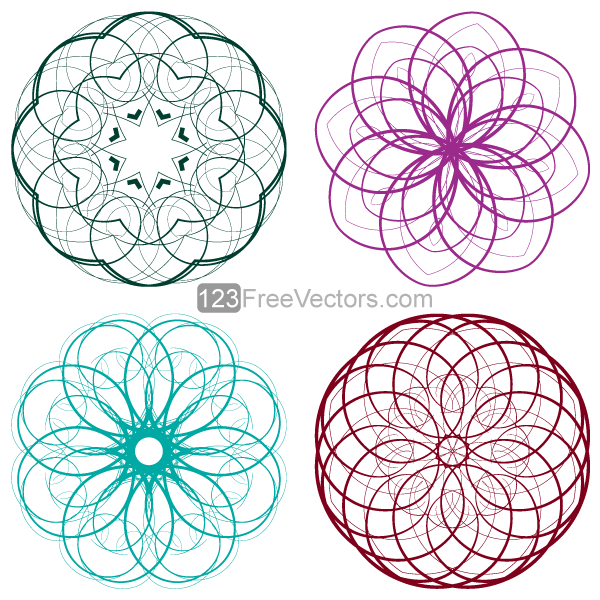 Vector Circle Decorative Design Elements Set-5