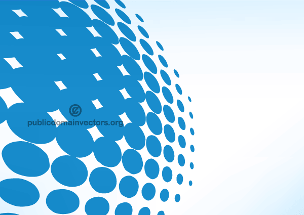 Blue Halftone Dots Vector Pattern