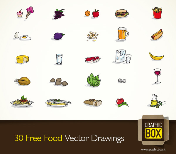 Food Vector Drawings