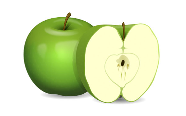 Vector Clip Art Green Apple