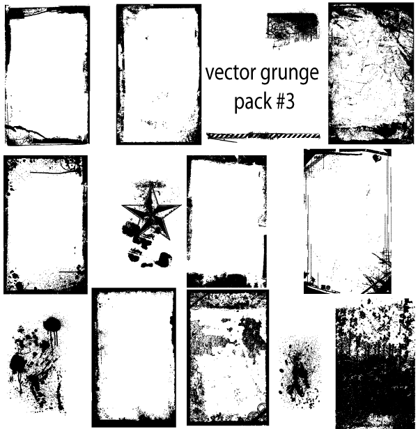 Free Grunge Vector Graphics Illustrator Pack Free Download