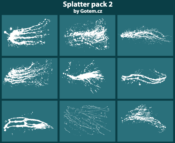Grunge Splatter Free Illustrator Vector Pack 02
