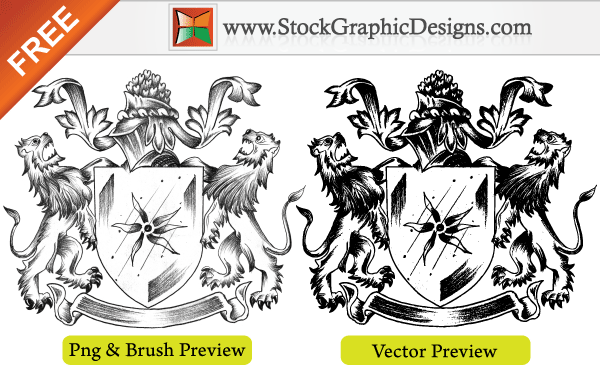 Sketchy Coat Of Arms Heraldic Shield Free Vector