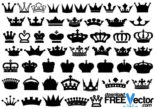 Crowns Vector Art