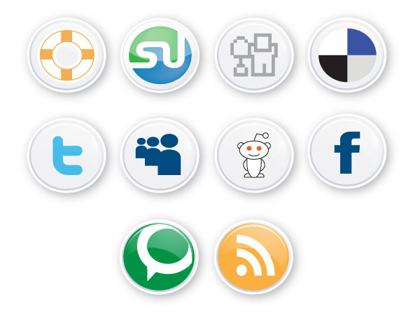 Social Button For Web Designer