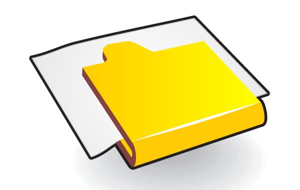 Folder Icon with Paper Free Vector