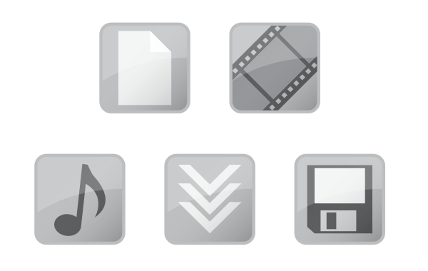 Free Vector Glossy Web Icons