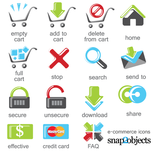 Free E-Commerce Icons Vector