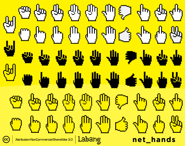 Web Icons: Hands Icons Vector Set