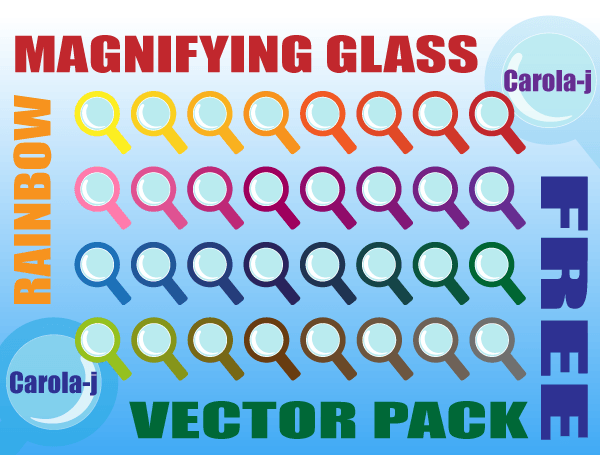 Vector Magnifying Glass Icons Pack