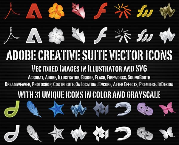 Vector Adobe Creative Suite Icons