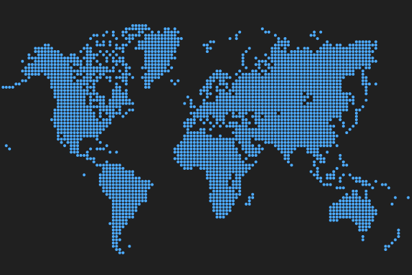 Vector Dots World Map