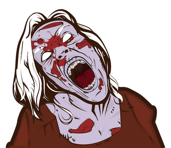 Scary Zombie Girl Free Vector