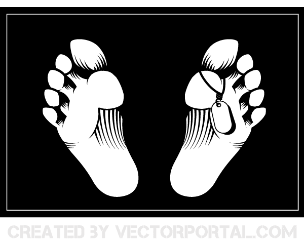 Dead Man Feet Vector