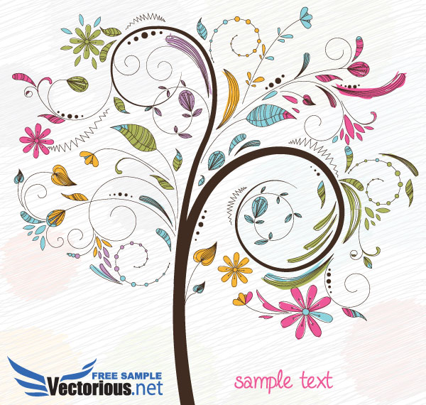 Colorful Tree Vector Illustration
