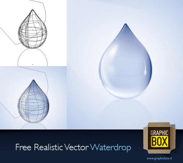 Realistic Water Drop Free Vector