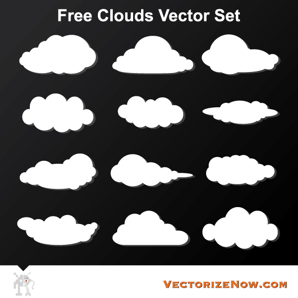 Free Cloud Vector Graphics