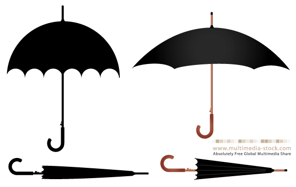 Umbrella Free Vector Set
