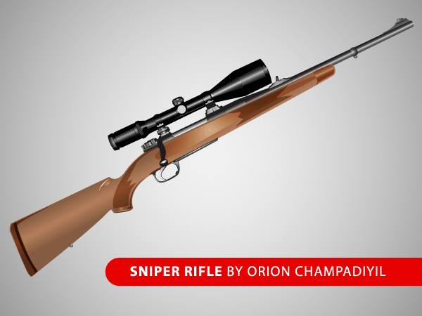 Free Sniper Rifle  Vector Art