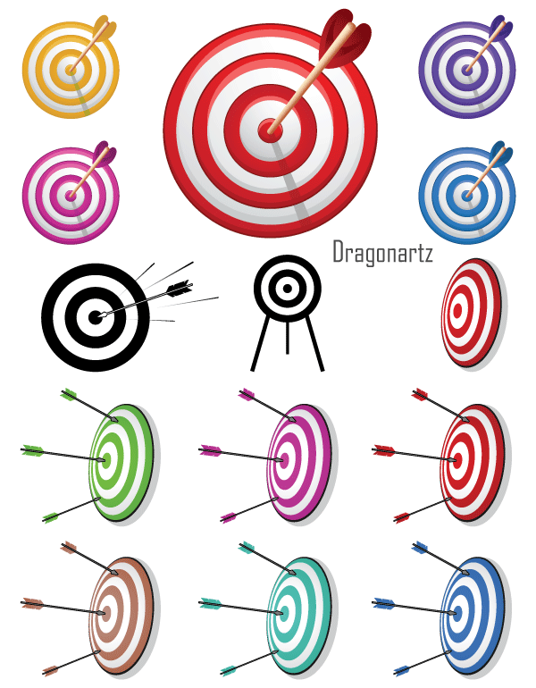Vector  Arrow Bullseye Target
