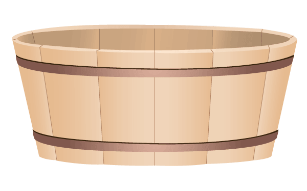 Vector Wooden Bucket