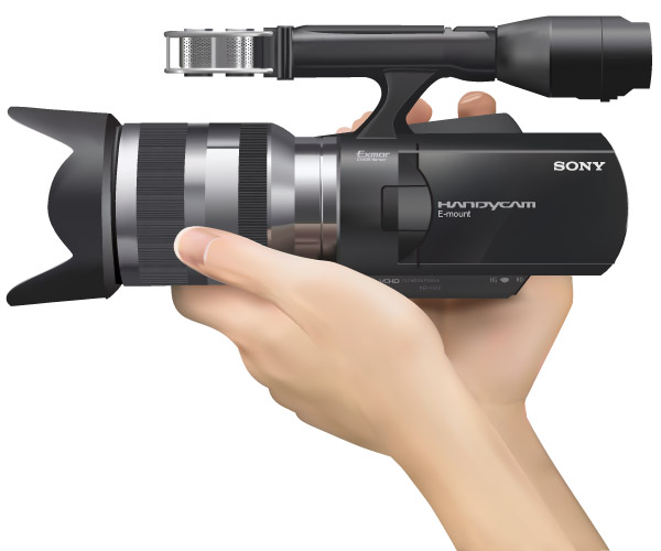 Sony Handycam NEX-VG10 Vector Illustration