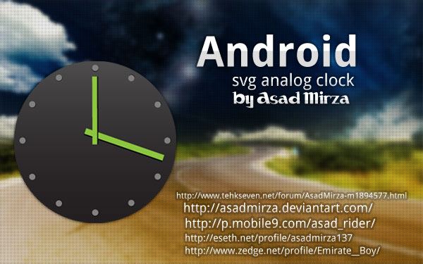 Vector Android Svg Analog Clock