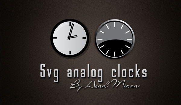 Vector Svg Analog Clocks