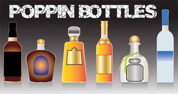 Poppin Bottles Vector Image