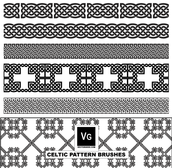Free Vector Celtic Pattern Illustrator Brushes