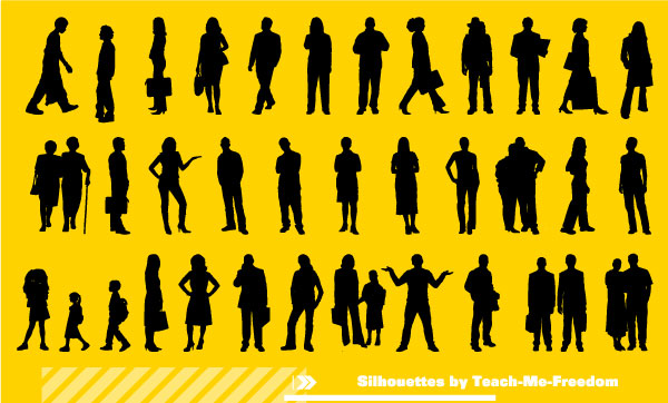 People Silhouettes Free Vector
