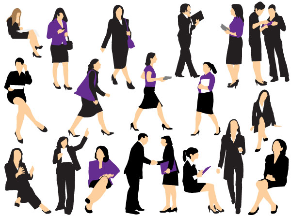 Business Woman Silhouette Vector