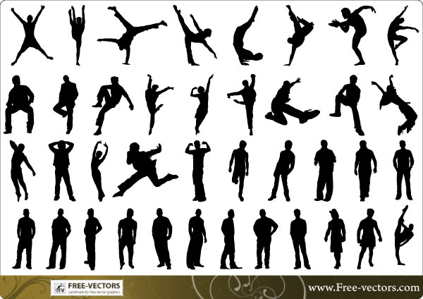 Free Man Silhouettes Vector