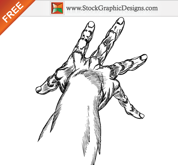 Hand Drawn Hands Free Vector Art