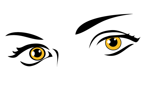 Yellow Eyes Vector Art