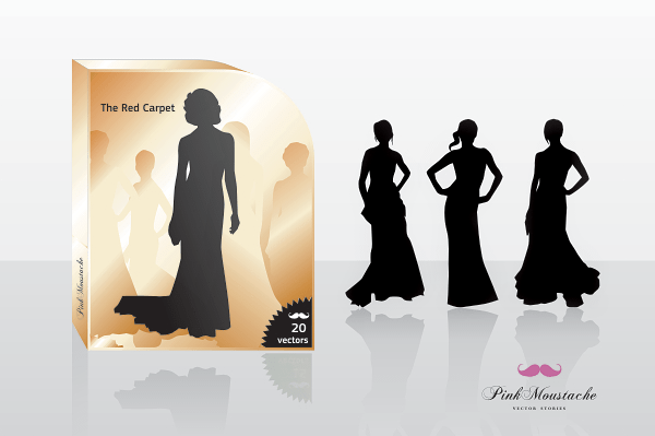 Fashion Girls Silhouettes Free Vector Pack