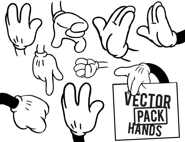 Free Hands Vector Illustrator Pack