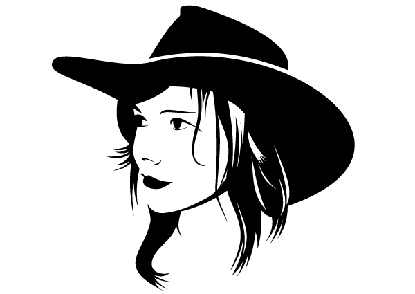 Free Cowgirl Vector Art