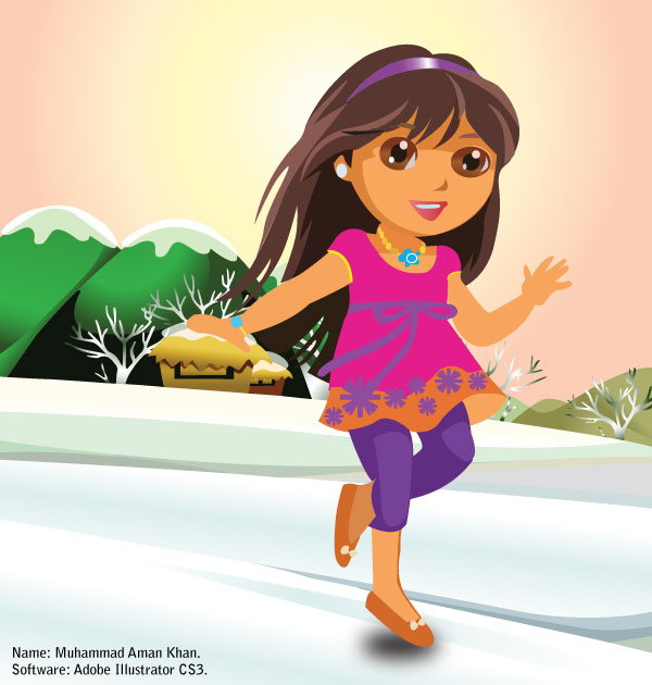 Dora Vector Illustration Free